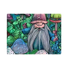 Mushroom Design Fairycore Forest One Side Premium Plush Fleece Blanket (mini) by GardenOfOphir