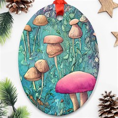 Natural Mushroom Design Fairycore Garden Ornament (oval) by GardenOfOphir