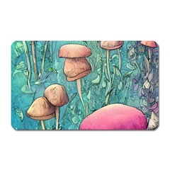 Natural Mushroom Design Fairycore Garden Magnet (rectangular) by GardenOfOphir