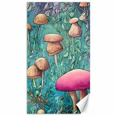 Natural Mushroom Design Fairycore Garden Canvas 40  X 72  by GardenOfOphir