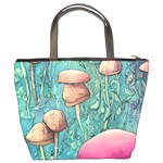 Natural Mushroom Design Fairycore Garden Bucket Bag Back