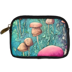 Natural Mushroom Design Fairycore Garden Digital Camera Leather Case by GardenOfOphir