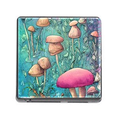 Natural Mushroom Design Fairycore Garden Memory Card Reader (square 5 Slot) by GardenOfOphir