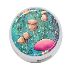 Natural Mushroom Design Fairycore Garden 4-port Usb Hub (two Sides) by GardenOfOphir