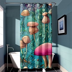 Natural Mushroom Design Fairycore Garden Shower Curtain 36  X 72  (stall)  by GardenOfOphir