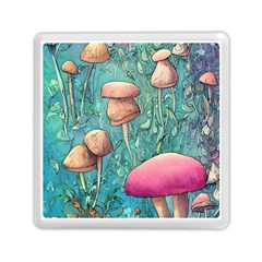 Natural Mushroom Design Fairycore Garden Memory Card Reader (square) by GardenOfOphir