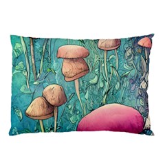 Natural Mushroom Design Fairycore Garden Pillow Case (two Sides) by GardenOfOphir