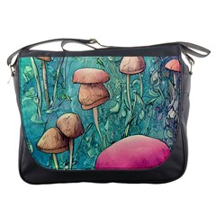 Natural Mushroom Design Fairycore Garden Messenger Bag by GardenOfOphir