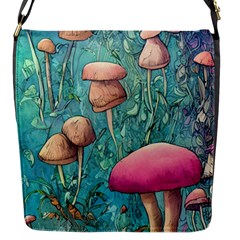 Natural Mushroom Design Fairycore Garden Flap Closure Messenger Bag (s) by GardenOfOphir