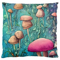 Natural Mushroom Design Fairycore Garden Standard Premium Plush Fleece Cushion Case (one Side) by GardenOfOphir