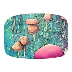 Natural Mushroom Design Fairycore Garden Mini Square Pill Box by GardenOfOphir