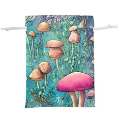 Natural Mushroom Design Fairycore Garden Lightweight Drawstring Pouch (xl) by GardenOfOphir