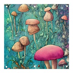 Natural Mushroom Design Fairycore Garden Banner And Sign 3  X 3  by GardenOfOphir