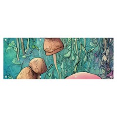 Natural Mushroom Design Fairycore Garden Banner And Sign 8  X 3  by GardenOfOphir