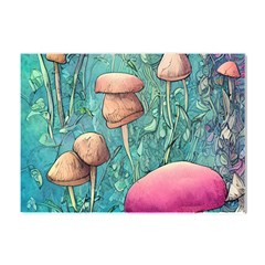 Natural Mushroom Design Fairycore Garden Crystal Sticker (a4) by GardenOfOphir