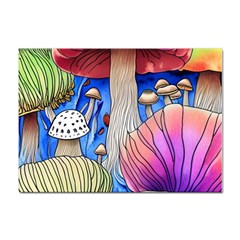 Vintage Mushroom Design Flowery Nature Sticker A4 (10 Pack) by GardenOfOphir