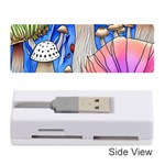 Vintage Mushroom Design Flowery Nature Memory Card Reader (Stick) Front