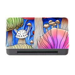 Vintage Mushroom Design Flowery Nature Memory Card Reader With Cf by GardenOfOphir