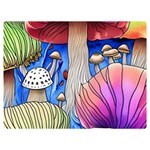 Vintage Mushroom Design Flowery Nature Premium Plush Fleece Blanket (Extra Small) 40 x30  Blanket Front