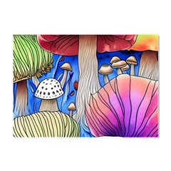 Vintage Mushroom Design Flowery Nature Crystal Sticker (a4) by GardenOfOphir