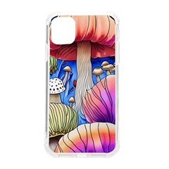 Vintage Mushroom Design Flowery Nature Iphone 11 Tpu Uv Print Case by GardenOfOphir