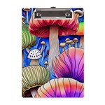 Vintage Mushroom Design Flowery Nature A5 Acrylic Clipboard Front