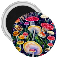 Woodsy Mushroom Design Foresty 3  Magnets by GardenOfOphir