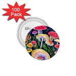 Woodsy Mushroom Design Foresty 1.75  Buttons (100 pack)  Front