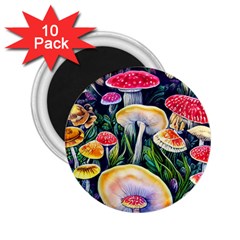 Woodsy Mushroom Design Foresty 2 25  Magnets (10 Pack)  by GardenOfOphir