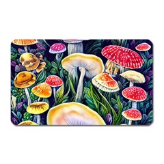 Woodsy Mushroom Design Foresty Magnet (rectangular) by GardenOfOphir