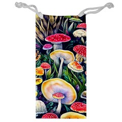 Woodsy Mushroom Design Foresty Jewelry Bag by GardenOfOphir