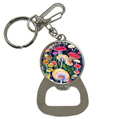 Woodsy Mushroom Design Foresty Bottle Opener Key Chain by GardenOfOphir