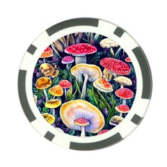 Woodsy Mushroom Design Foresty Poker Chip Card Guard by GardenOfOphir