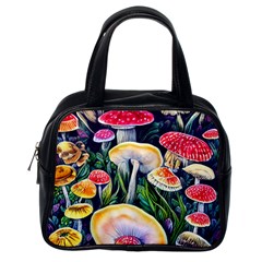 Woodsy Mushroom Design Foresty Classic Handbag (one Side) by GardenOfOphir