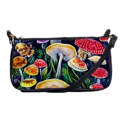 Woodsy Mushroom Design Foresty Shoulder Clutch Bag by GardenOfOphir