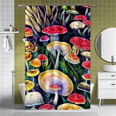 Woodsy Mushroom Design Foresty Shower Curtain 48  X 72  (small)  by GardenOfOphir