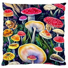 Woodsy Mushroom Design Foresty Large Cushion Case (one Side) by GardenOfOphir