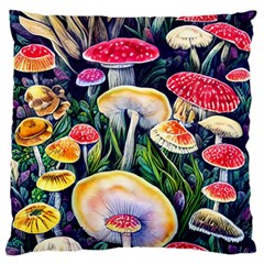 Woodsy Mushroom Design Foresty Standard Premium Plush Fleece Cushion Case (one Side) by GardenOfOphir