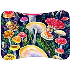 Woodsy Mushroom Design Foresty Velour Seat Head Rest Cushion by GardenOfOphir