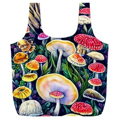 Woodsy Mushroom Design Foresty Full Print Recycle Bag (xxl) by GardenOfOphir