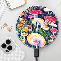 Woodsy Mushroom Design Foresty Wireless Fast Charger(white) by GardenOfOphir