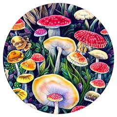 Woodsy Mushroom Design Foresty Round Trivet by GardenOfOphir