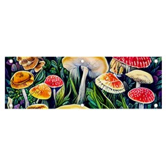 Woodsy Mushroom Design Foresty Banner And Sign 6  X 2  by GardenOfOphir