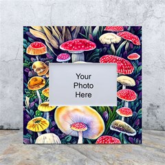 Woodsy Mushroom Design Foresty White Box Photo Frame 4  X 6 