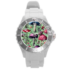 Nature s Delights Round Plastic Sport Watch (l) by GardenOfOphir