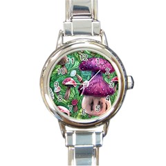 Foraging In The Forest Round Italian Charm Watch by GardenOfOphir