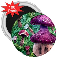 Foraging In The Forest 3  Magnets (100 Pack) by GardenOfOphir