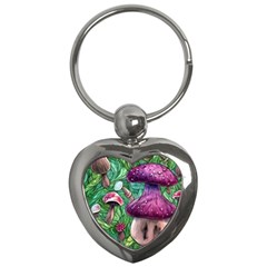 Foraging In The Forest Key Chain (heart) by GardenOfOphir