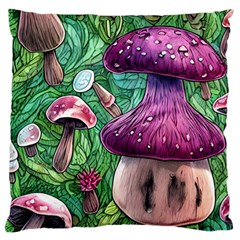 Foraging In The Forest Large Cushion Case (two Sides) by GardenOfOphir