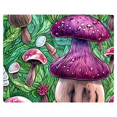 Foraging In The Forest One Side Premium Plush Fleece Blanket (medium)